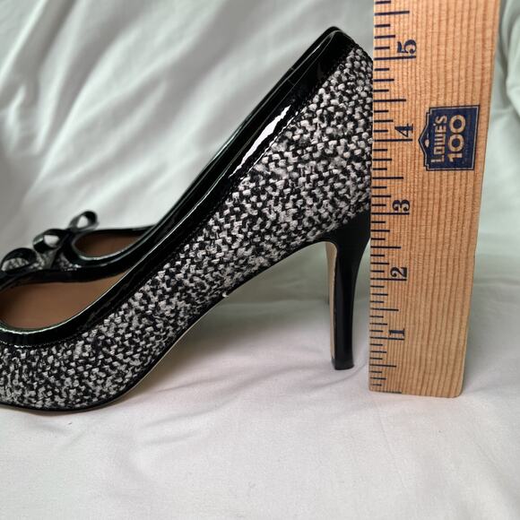 Talbots Womens Pumps Black/White Knit Heels Leather Inner and Soles Size 6.5 EUC - Picture 12 of 13